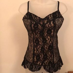 Lace corset with camisole